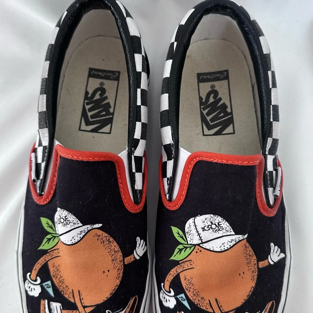 Vans Customized Black Slip-On Sneakers - Picture 2 of 9